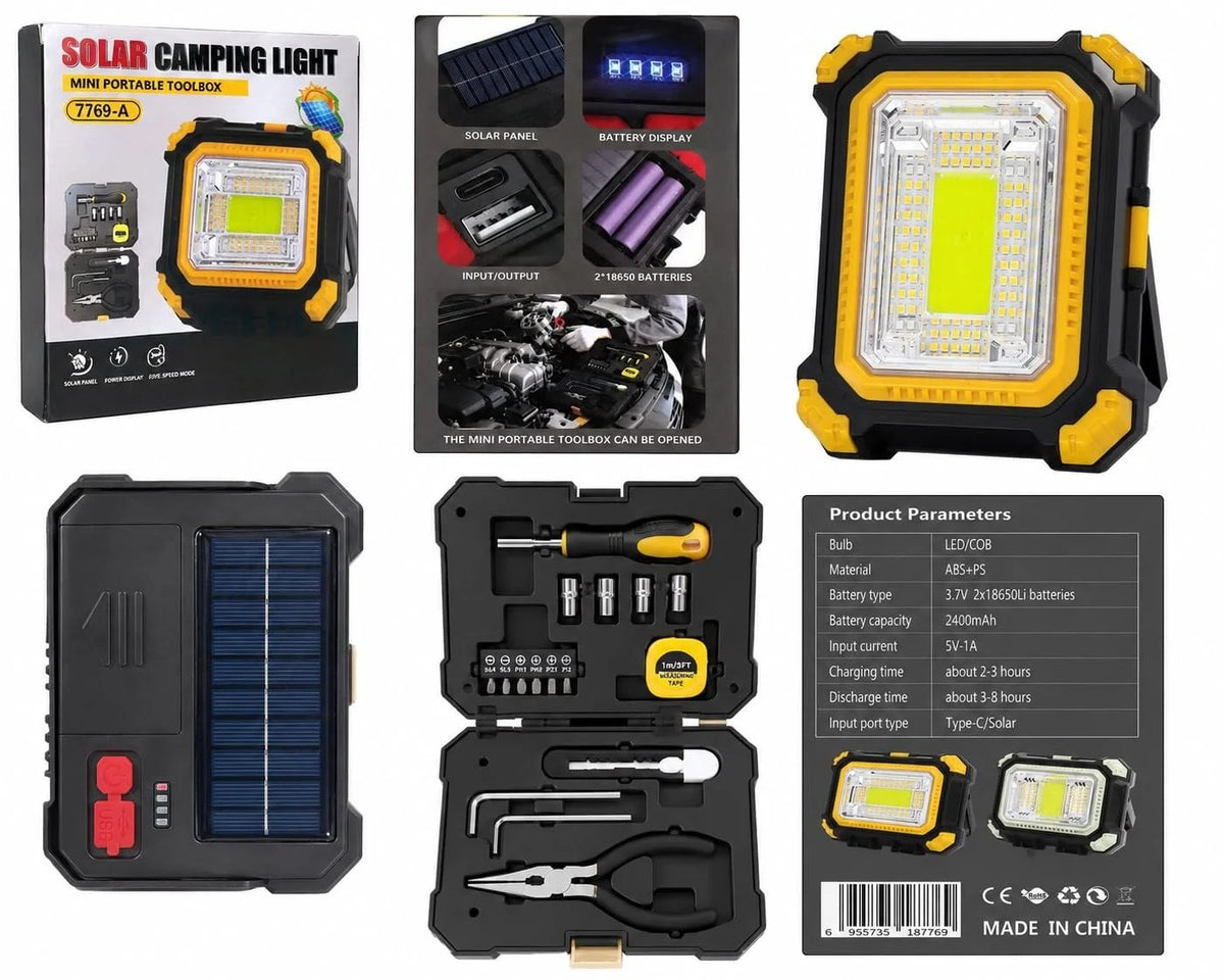 Solar Camping Light Toolbox