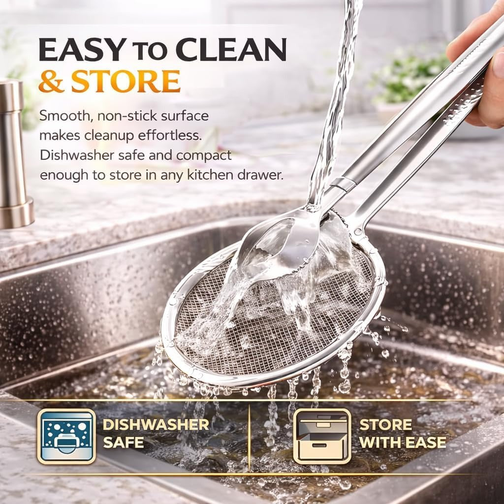 Mesh Strainer Food Tongs
