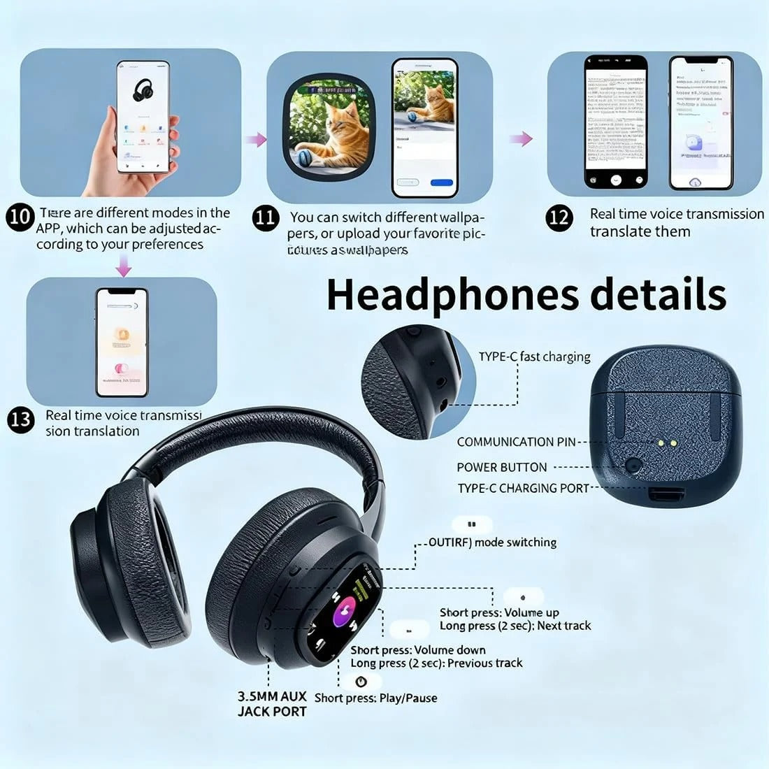 Modio Smart Touchscreen Headphones
