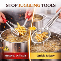 Mesh Strainer Food Tongs